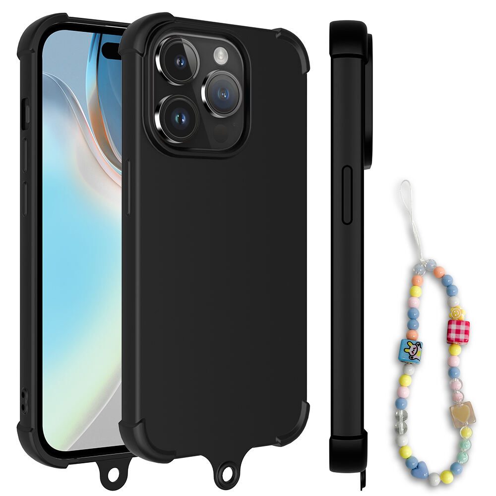 Laudtec SJK096 Pendant Hole Skin-Friendly Feel 360 Degree Shock Resistant Tpu Pc Phone Case For Iphone 15 Plus Pro Max supplier