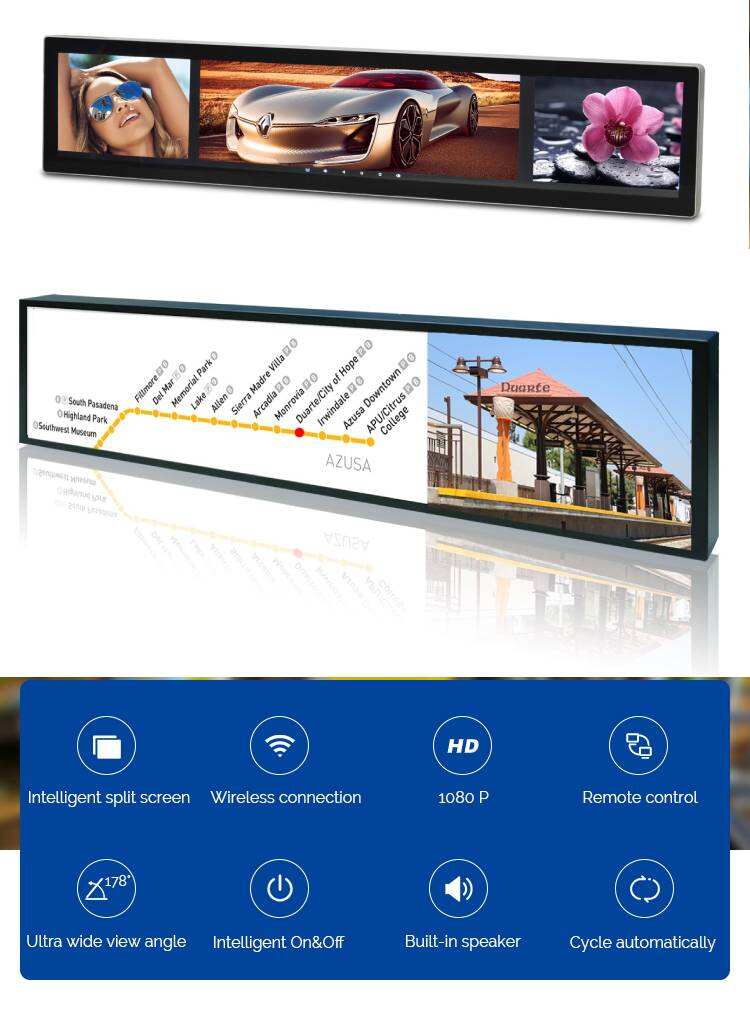 digital menu board Ultra-Thin ceiling mount advertising display for restaurant coffee shop with free software details