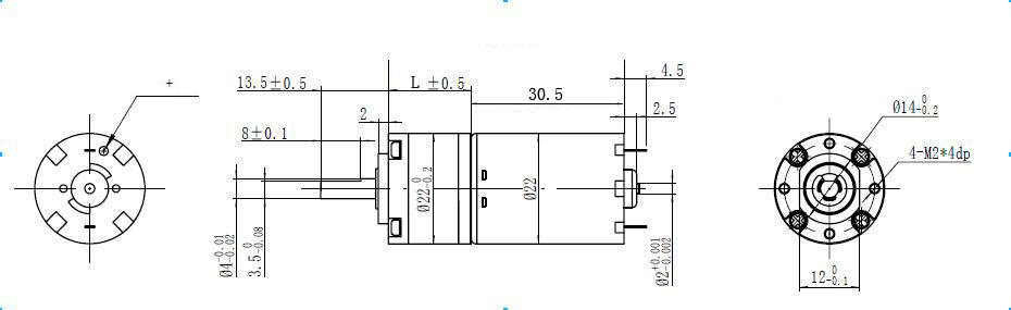 DSD DSD-22RP250 Planetary Gear Motor 12V High Torque 20kg.cm  DC motor supplier