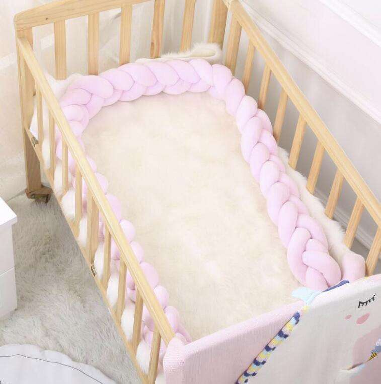 Newborn Baby Bed Crib Bumper Hand Woven Nursery Soft Knot Braided Indoor Decor 4 Stranded Bumper factory