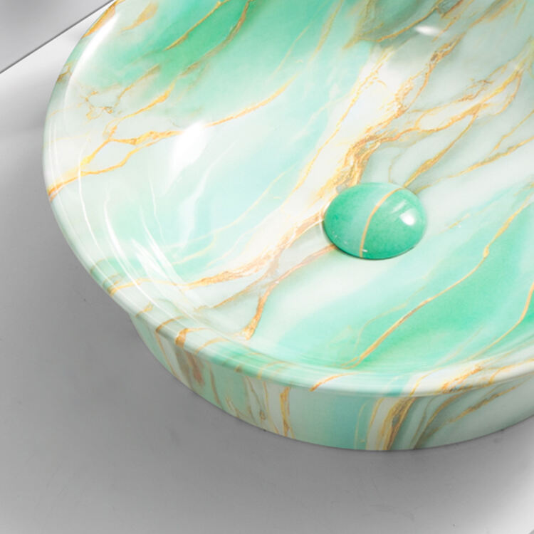 high quality colorful marble wash basin bathroom hand wash sink for hotel supplier