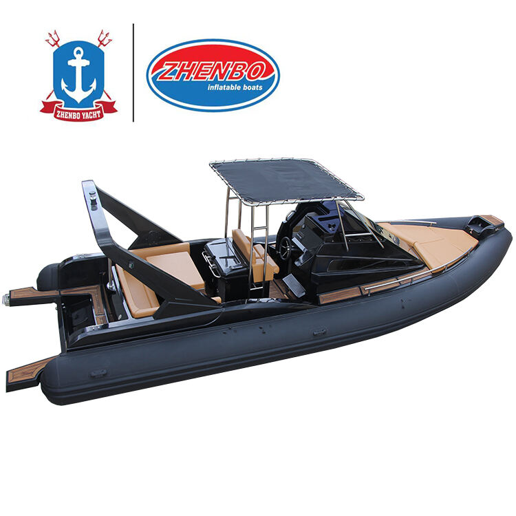 Chinese Factory Price 32ft RIB 960 Semi Rigid Fiberglass Hull Foldable Hypalon Inflatable Luxury RIB Boat details