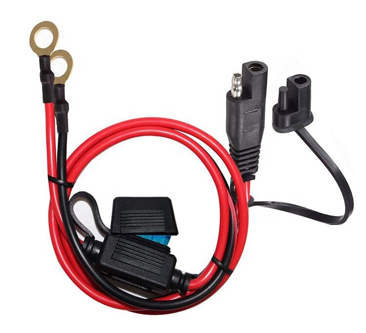 SAE Extension Cable, 2FT 10AWG SAE Battery Connector, Ring Terminal Harness Accessory Cable factory