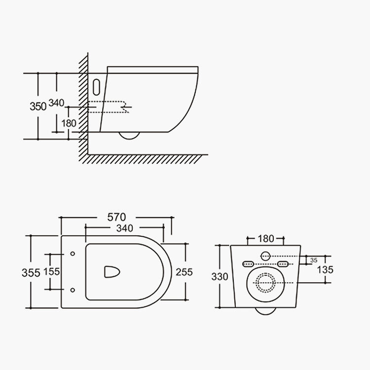 wall hung white ceramics supplier wc toilet one piece sanitary ware Watermark toilet manufacture