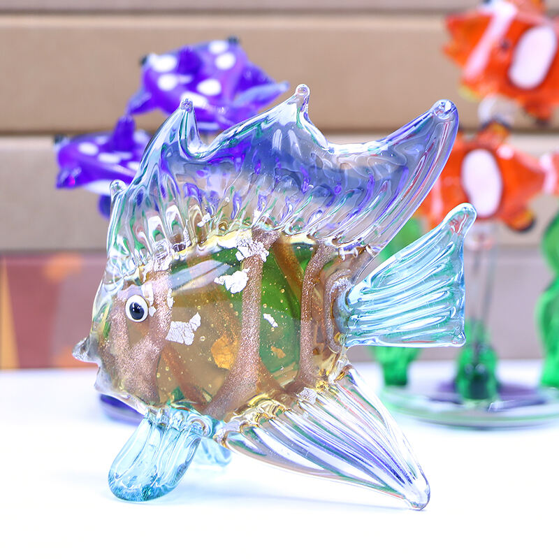 Hand Blow Large Beautiful  Murano Glass Fish Ornament Tropical Aquarium Decoration details