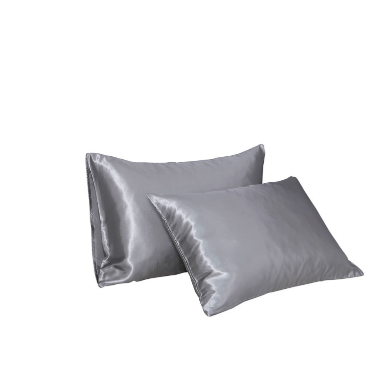 Lazada hot sale Satin pillow cover 2 pcs pillowcase Amazon summer cool ice silk pillow case manufacture