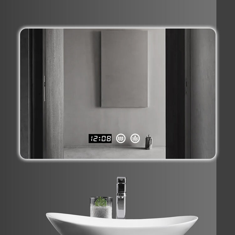 2022 Star Hotel Customized bathroom Vanity Mirror Big LED Light Wall Mirros Decorative supplier