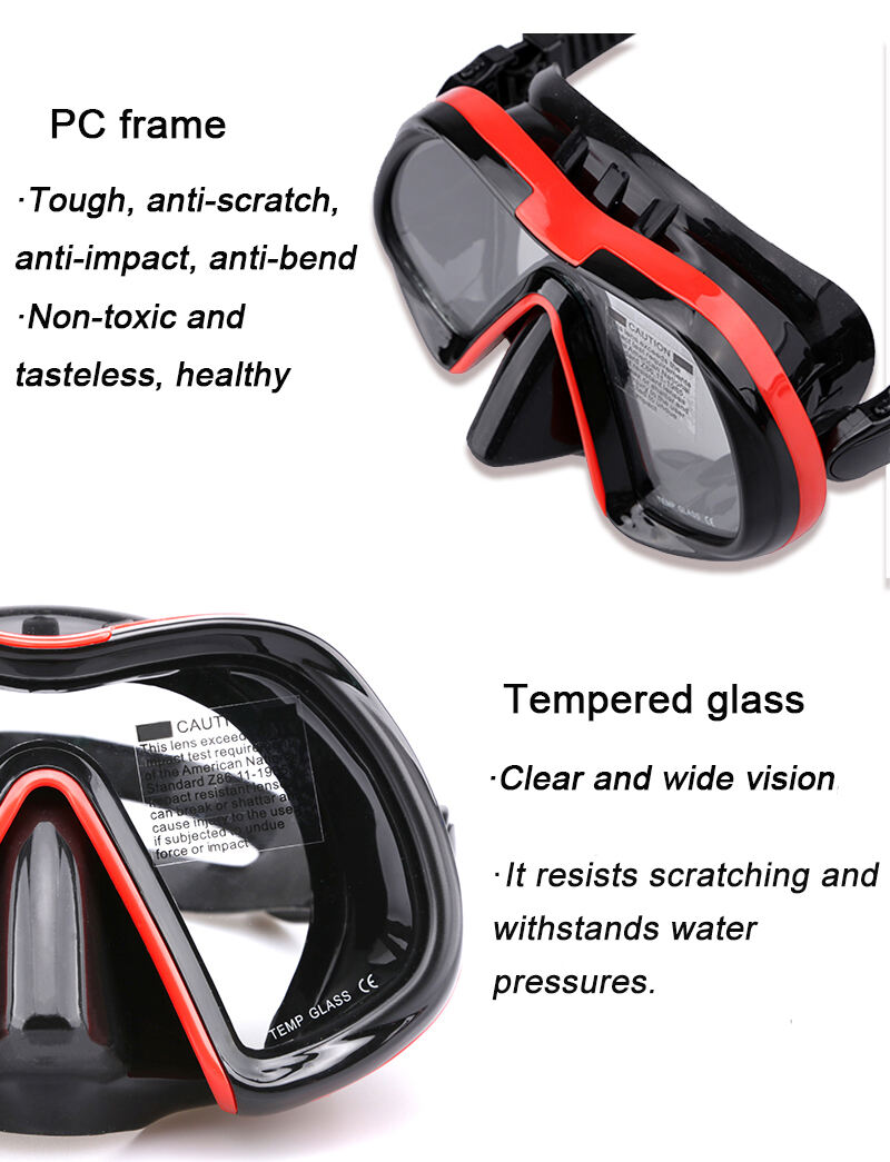 ALOMA Thickened silicone big frame Dry snorkel set supplier