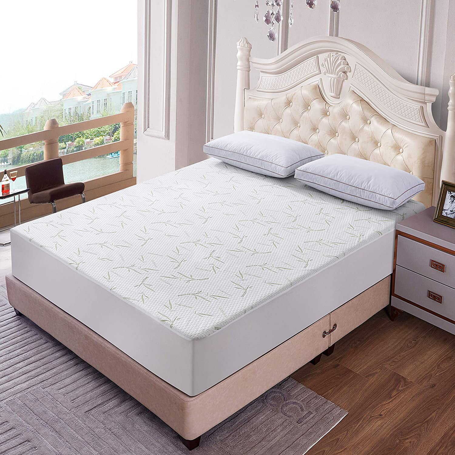 OEM Hypoallergenic Fitted Style All Around Elastic Breathable bamboo waterproof mattress protector supplier