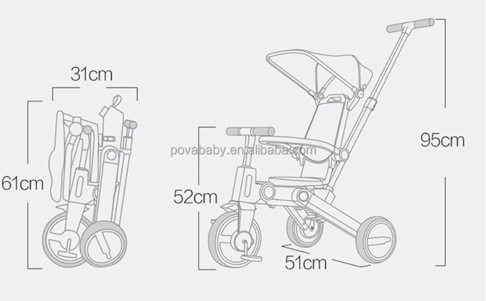 7 in 1 Multifunctional Baby Tricycle Kids Trike supplier