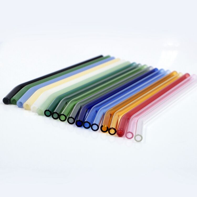 10mm Eco Friendly Reusable Borosilicate Straight Curved Bent Glass Drinking Straw manufacture