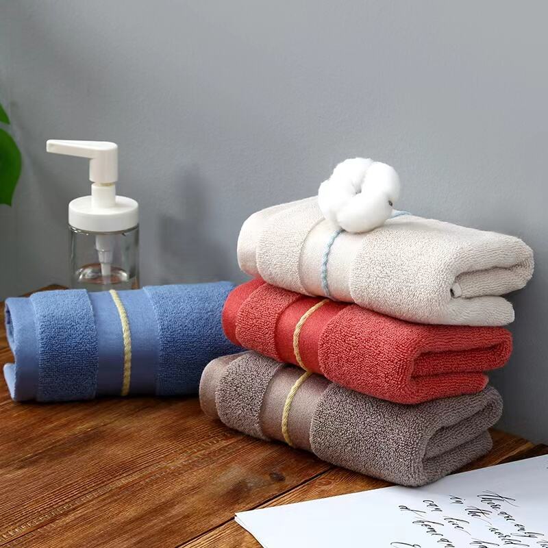 High quality custom design towels Plain striped 35 * 75cm towel