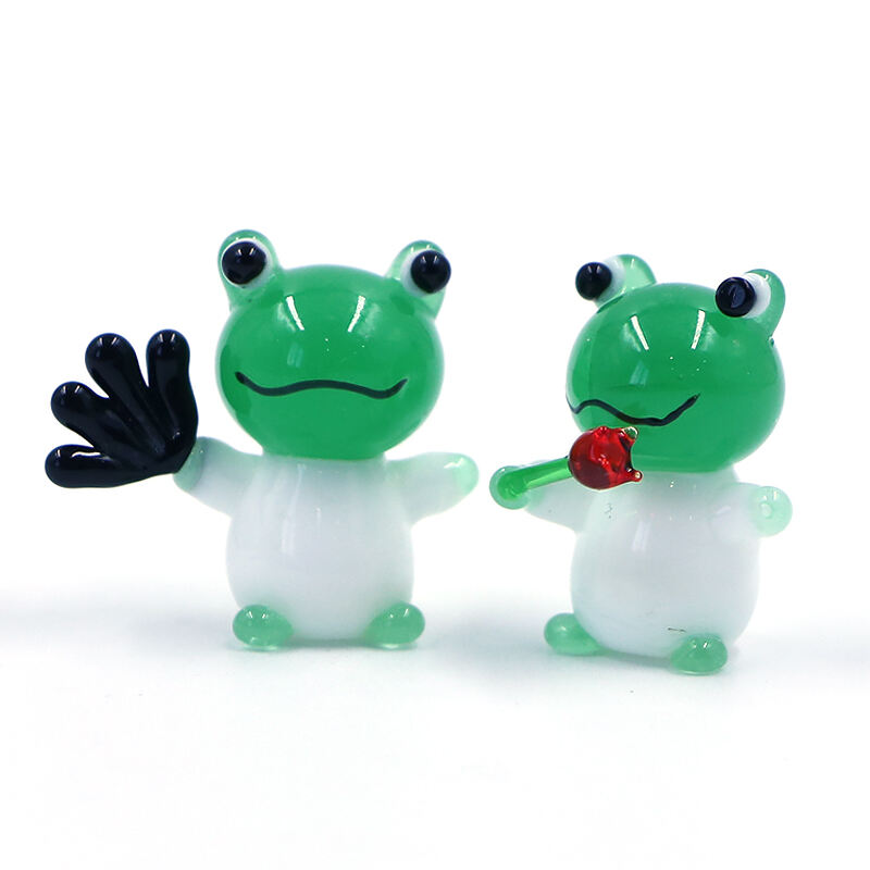 Miniature Lampwork Murano Glass Animal Frog Figurine manufacture