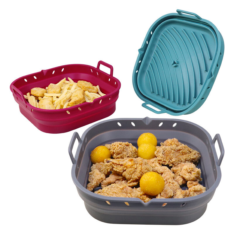 square silicone air fryer liners