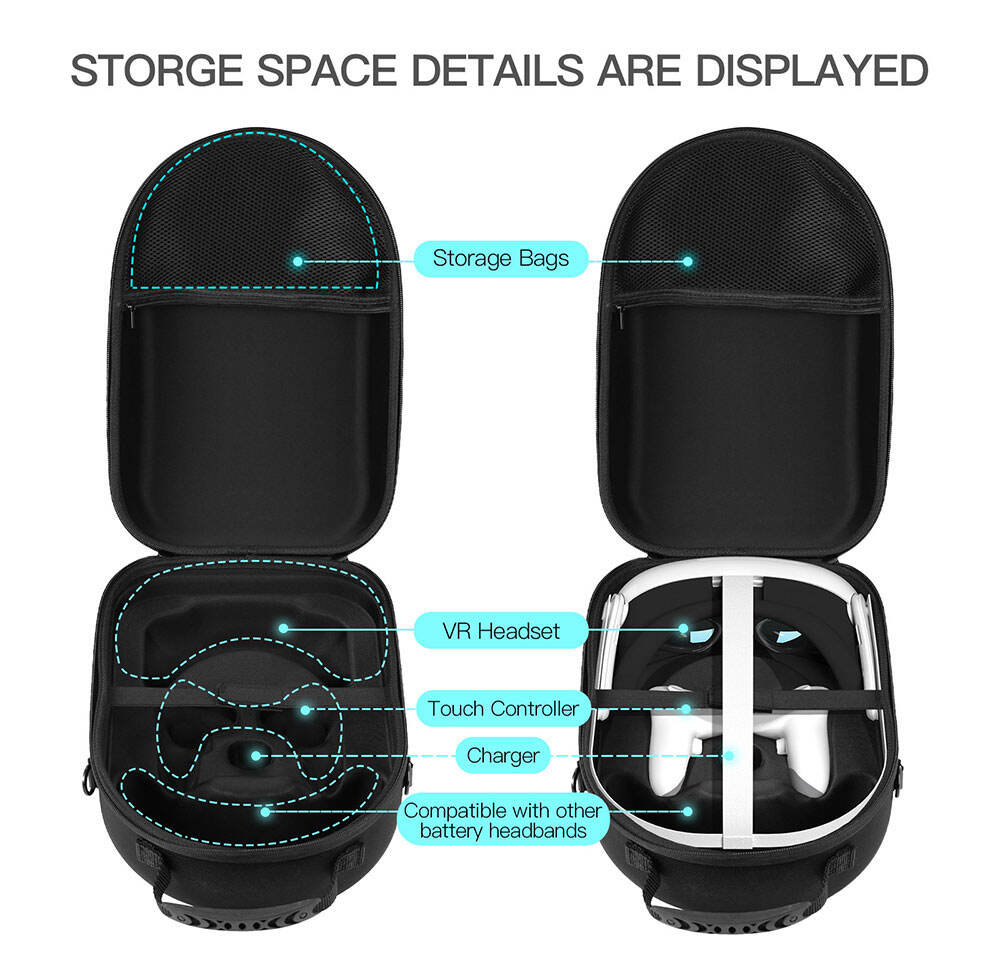 Eva Case Carry Foam Portable Travel For Meta Quest 3 Vr Oculus Headset Strap Battery Charging Dock Accessories supplier