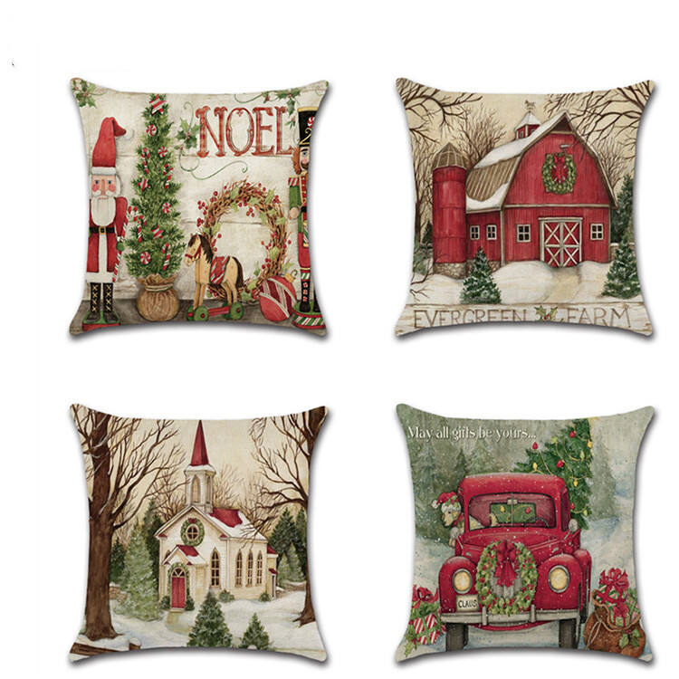 New design 45*45 cm square home decorative 2022 Christmas pillow cushion cover supplier