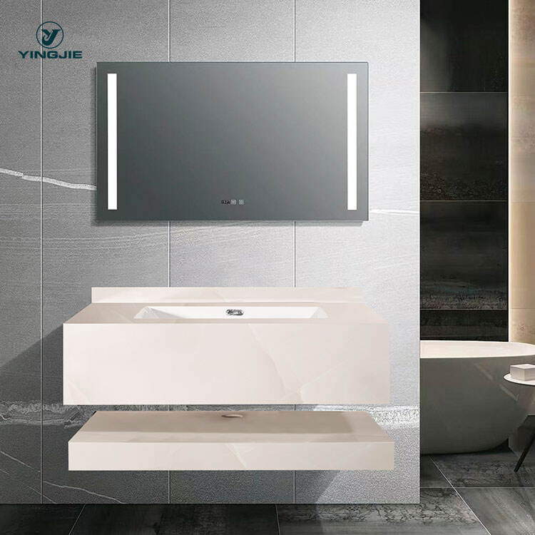 modern sintered stone vanity bathroom cabinet with basin for bathroom manufacture