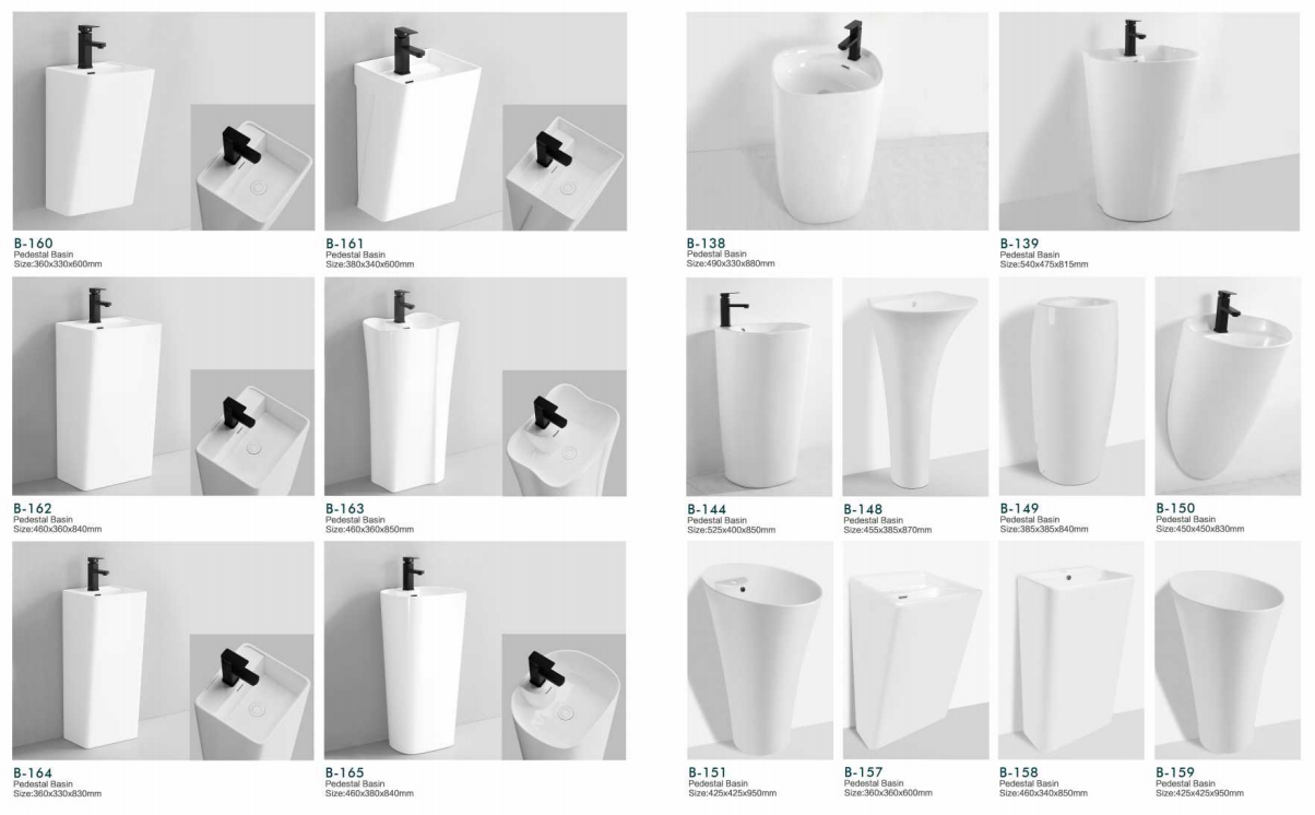 ceramic modern style sanitary ware made in china big freestanding basin for bathroom details