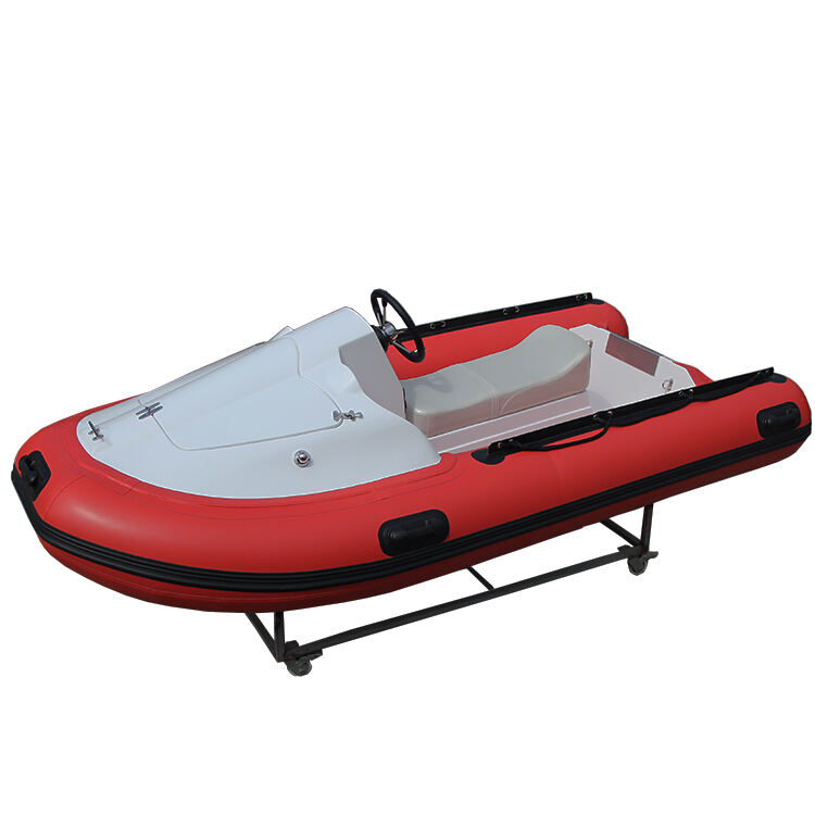 Factory Direct Sale PVC hypalon  Popular inflatable jet speed fiberglass boat factory