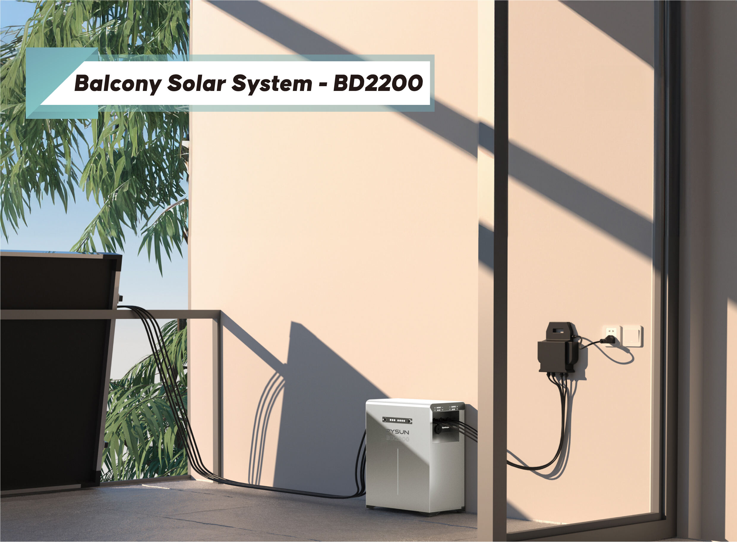 PYSUN Balcony Solar Seto Solar Inverter 1500watt Balcony Power Plant Power Station Plug & Play supplier