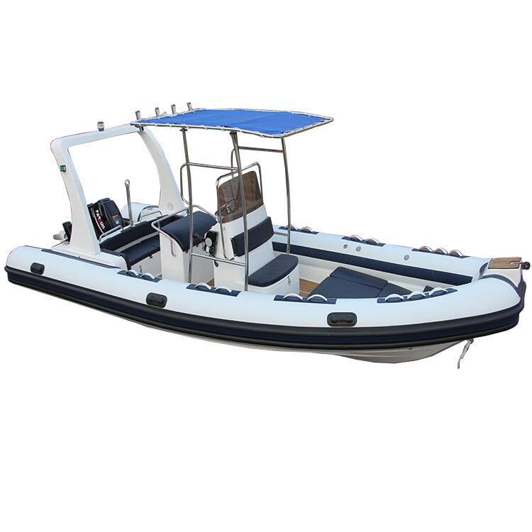 Customize 21.5ft Ocean Rib Boat Inflatable 6.5m Hydraulic Steering Center Console French Orca Hypalon Rib-650 manufacture