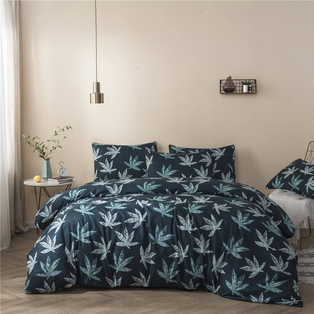 wholesale environmental printing 100% polyester fabric bedding set details