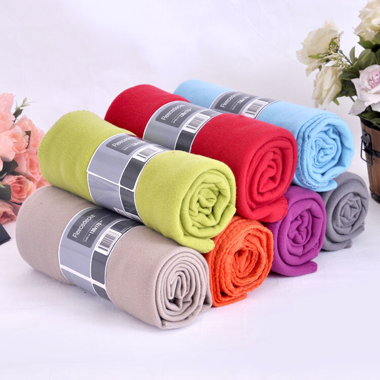 Aoyatex cheap custom wholesale solid color super soft polyester polar fleece blanket in roll supplier