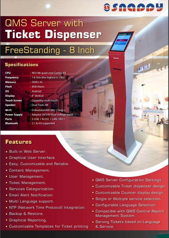 Wireless LED/LCD Queue management system desktop, floor stand Ticket Dispensing kiosk Multilingual for Bank Hospital Restaurant supplier