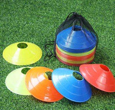 Kit d'entraînement d'agilité de vitesse de sport de football coloré avec logo personnalisé, fabrication de cônes de disque de football