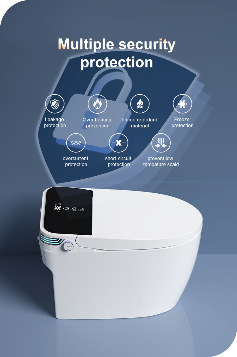 High Quality Automatic Sanitary Ware Intelligent Toilet Bowl Electric One Piece Tankless Bathroom Wc Intelligent Smart Toilet factory