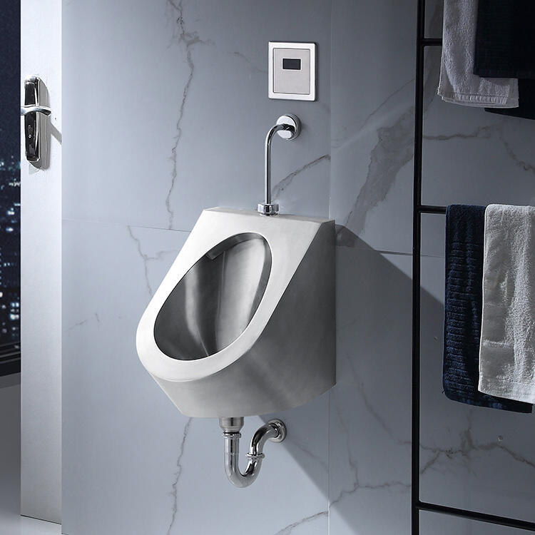 SS304 WC Wall Hung Waterless Bathroom Urinal Stainless Steel Toilets Sensor Urinal for Men details