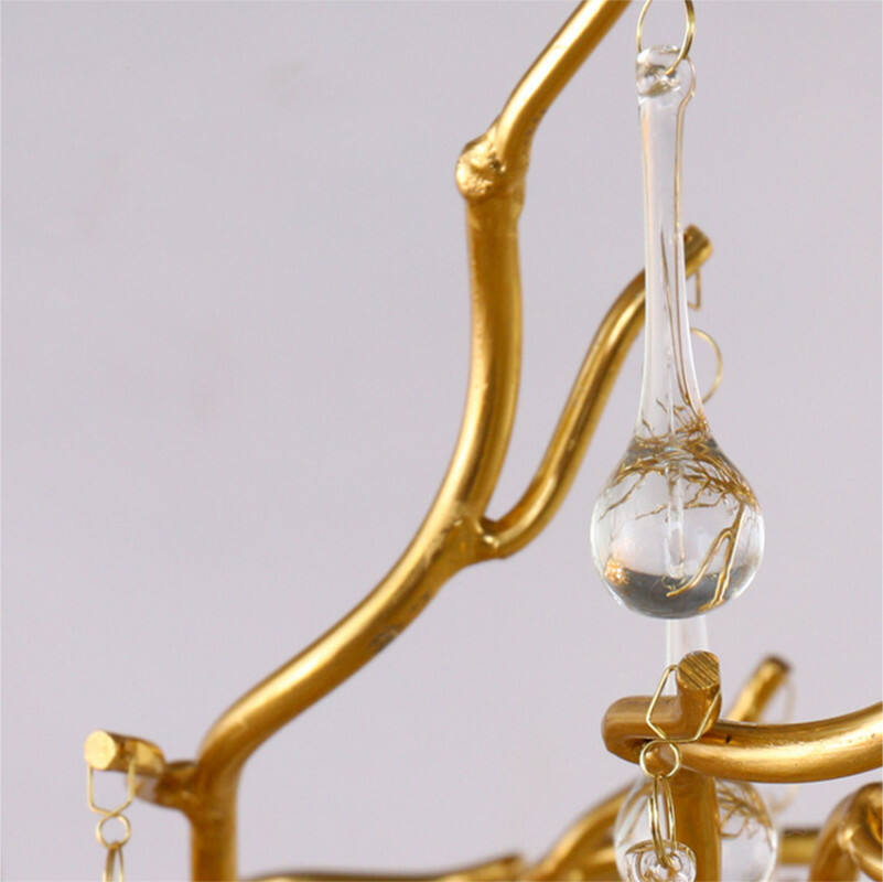 Custom Hotel Project Aluminum Stair Chandelier Water Drop Crystal LED Chandelier factory