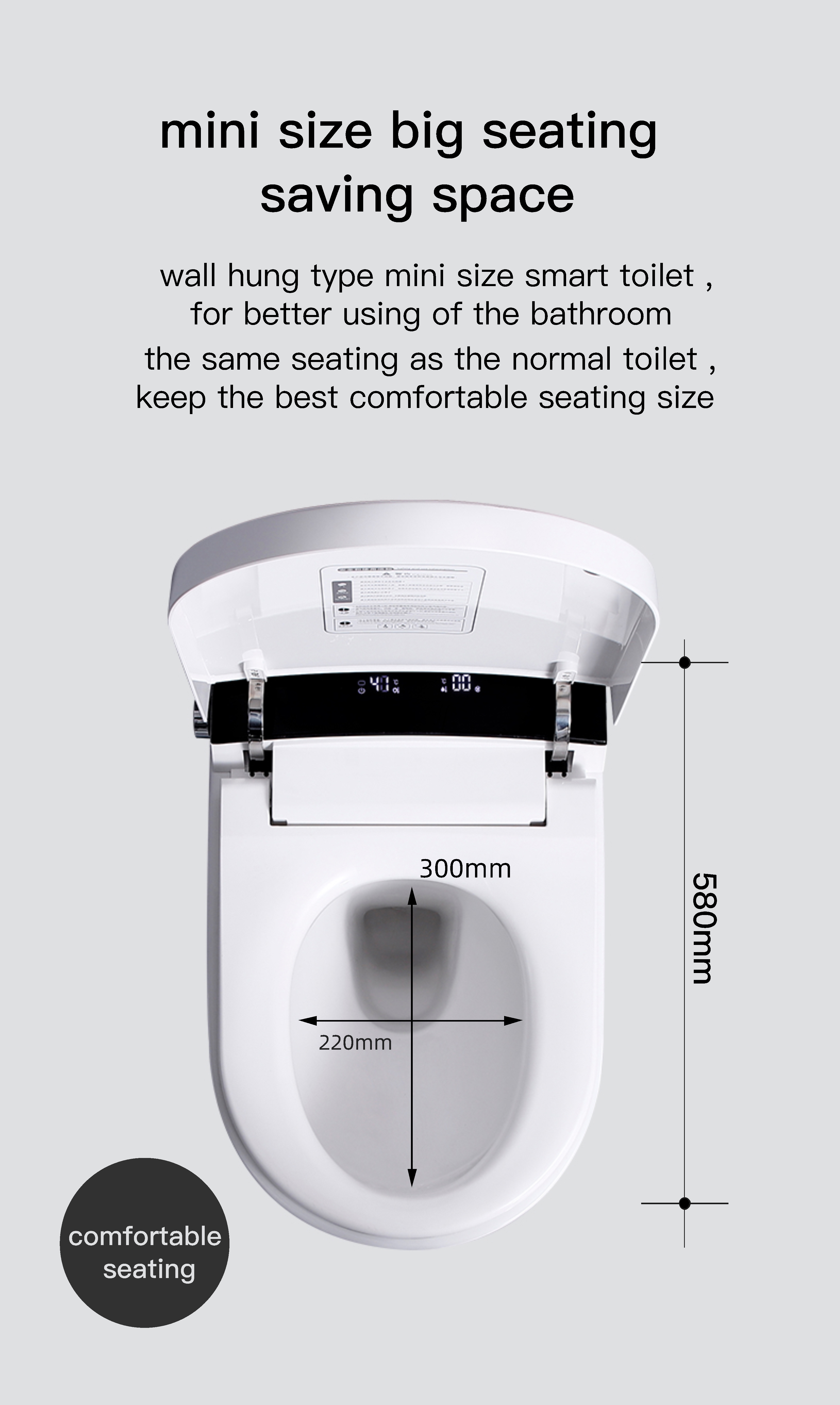 Fully Automatic High-end Smart intelligent WC sanitary ware toilet Bathroom Ceramic Wall Hung Toilet factory