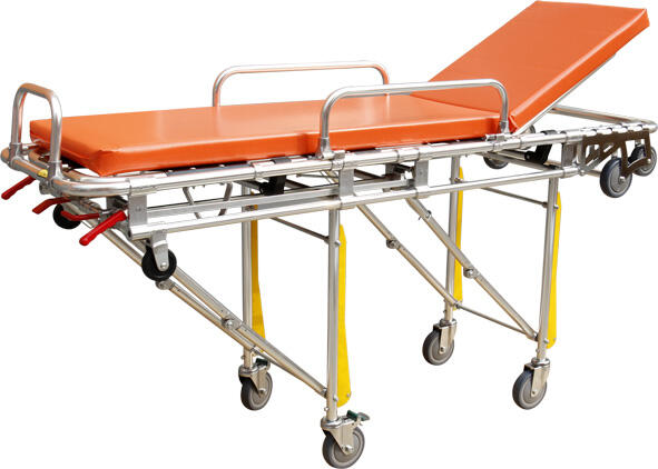 Hot Sale Hospital Rescue Professional Automatic Loading Folding Ambulance Stretcher With Wheels manufacture