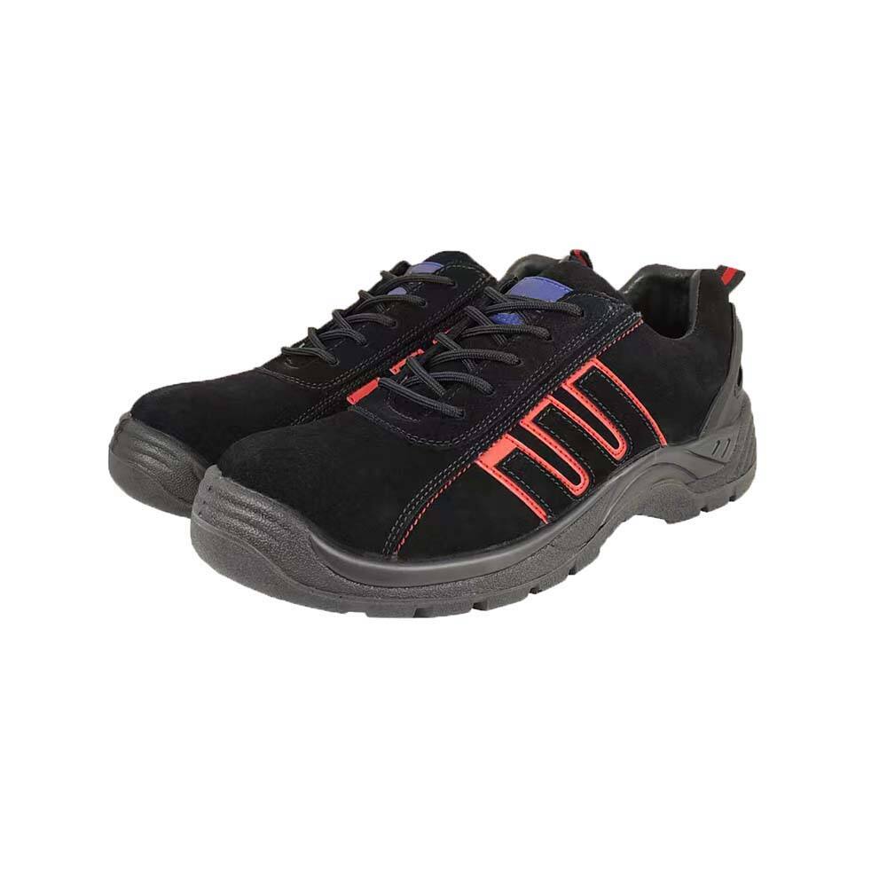 Good quality air hole suede leather composite toe men's hiking sport safety shoes footwear supplier