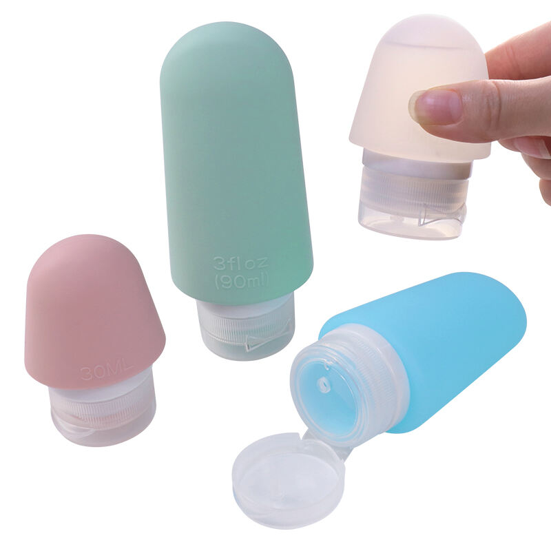 Reusable Empty Shampoo Silicone Travel Size Bottle 30ml 60ml 90ml