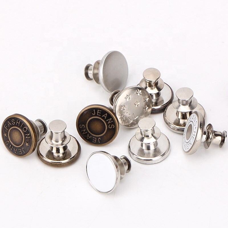 Custom 17mm fashion adjustable pins button for jeans