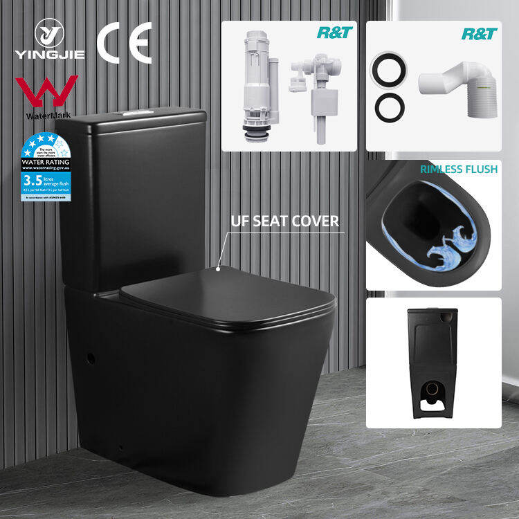 watermark Certificate Bathroom closestool hotel UF Seat commode Ceramic Two Piece Toilet details