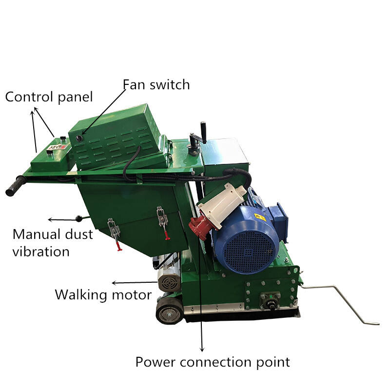 Self-moving Electric motor type Road Slotting Machine with Dusty collection