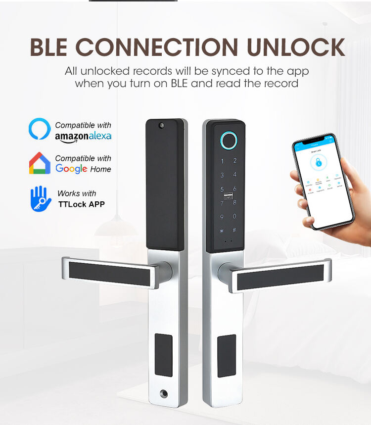 Wholesale Door Narrow Stile Electronic Best Keyless Entry With Phone App Smart Lock manufacture