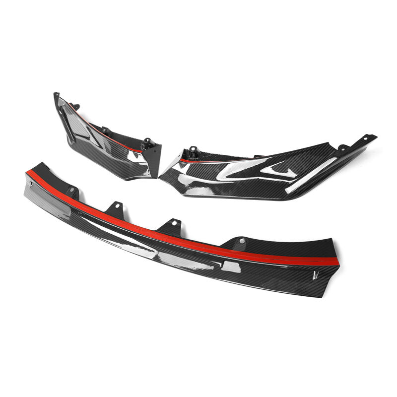 For BMW G80 M3 G82 G83 M4 2021+ V Style Dry Carbon Fiber Front Bumper lip