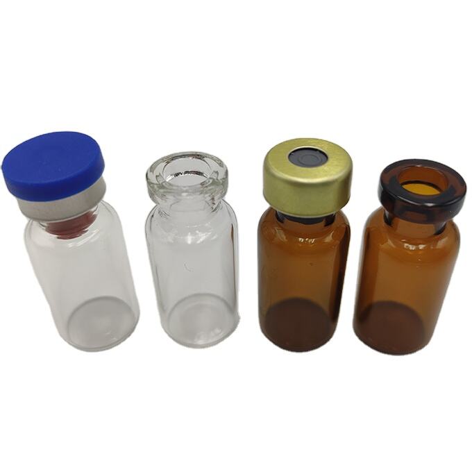 Glass Tubular Bottle  Injection Vial With Rubber Stopper details