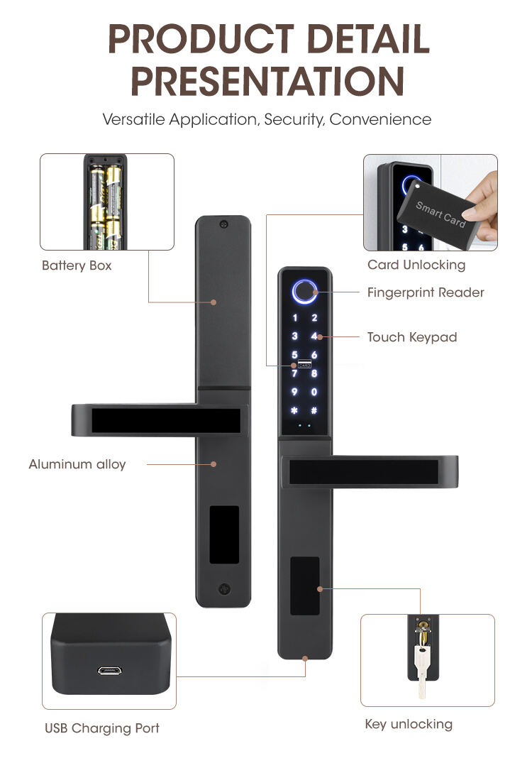 Wholesale Door Narrow Stile Electronic Best Keyless Entry With Phone App Smart Lock supplier