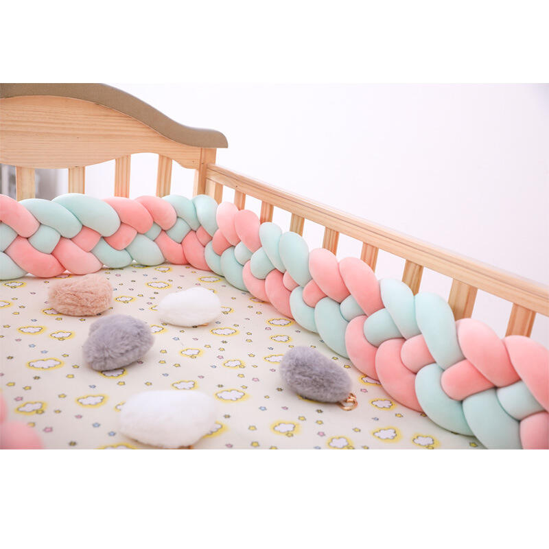 Crib bumper 1M/2M/3M Baby Bumper Bed Braid Knot Pillow Cushion Bumper for Infant Crib Protector Cot Bumper Room manufacture