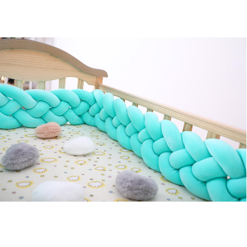 Crib bumper 1M/2M/3M Baby Bumper Bed Braid Knot Pillow Cushion Bumper for Infant Crib Protector Cot Bumper Room details