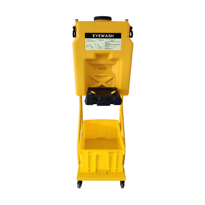 Factory directly 15 gallons 53L yellow safety first aid laboratory Emergency Portable Eyewash with Cart manufacture