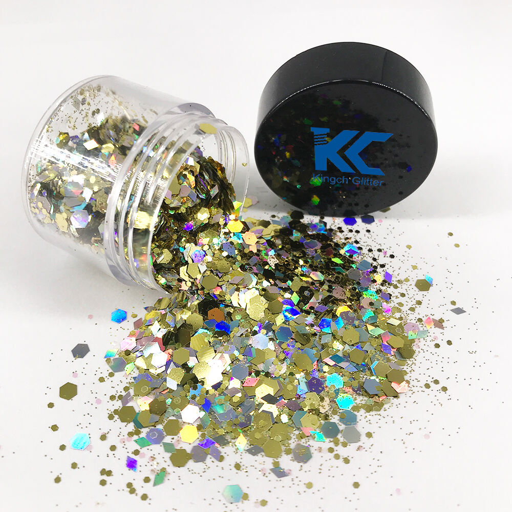 High quality solvent resistant chunky glitter for walls for Cosmetics&Crafts details