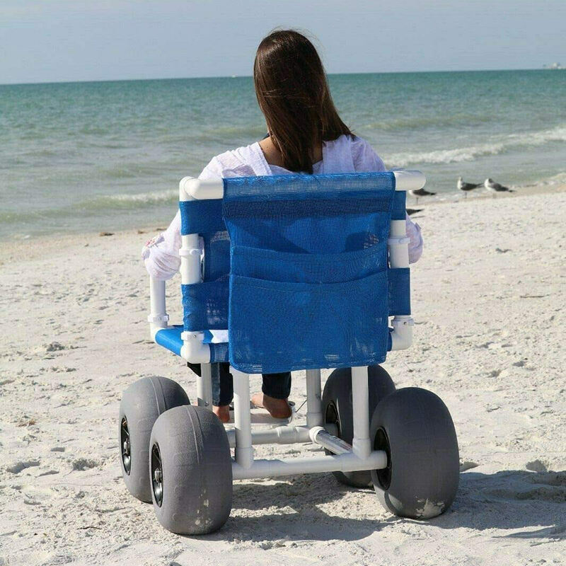 Easily disassemble Manual Beach wheelchair Bathroom Chair Outdoor Toilet Seat for disabled drive on the beach - BZ-beach-01 factory