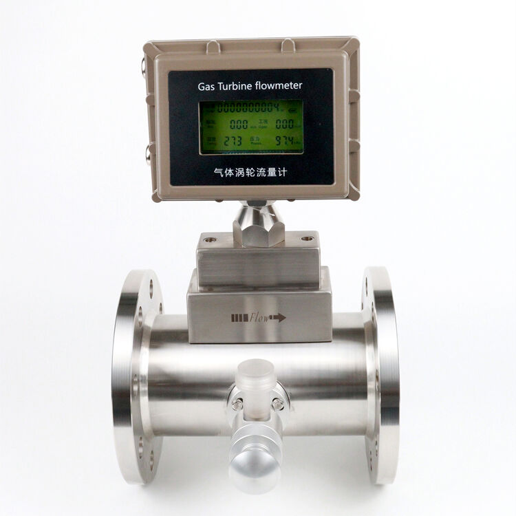 DN50 explosion proof gas turbine flow meter with T&P compensation for natural gas pipeline metering station LPG gas flowmeter factory