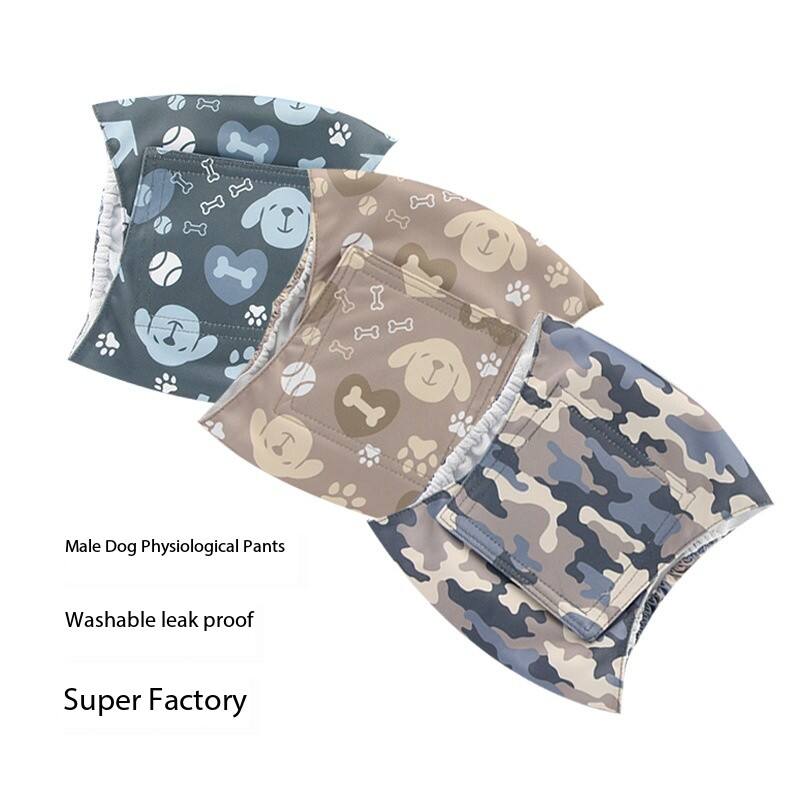 Wholesale Custom washable belly wrap male dog diapers reusable pet diaper for puppy large dog details